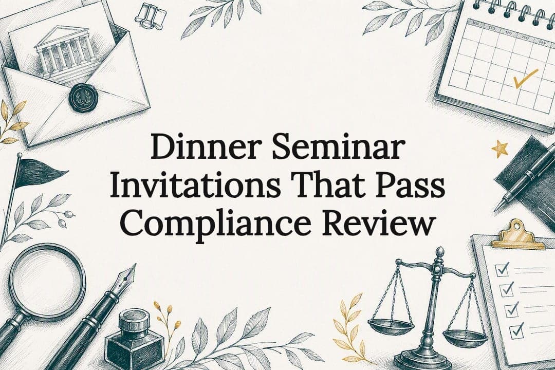 Dinner Seminar Invitations That Pass Compliance Review