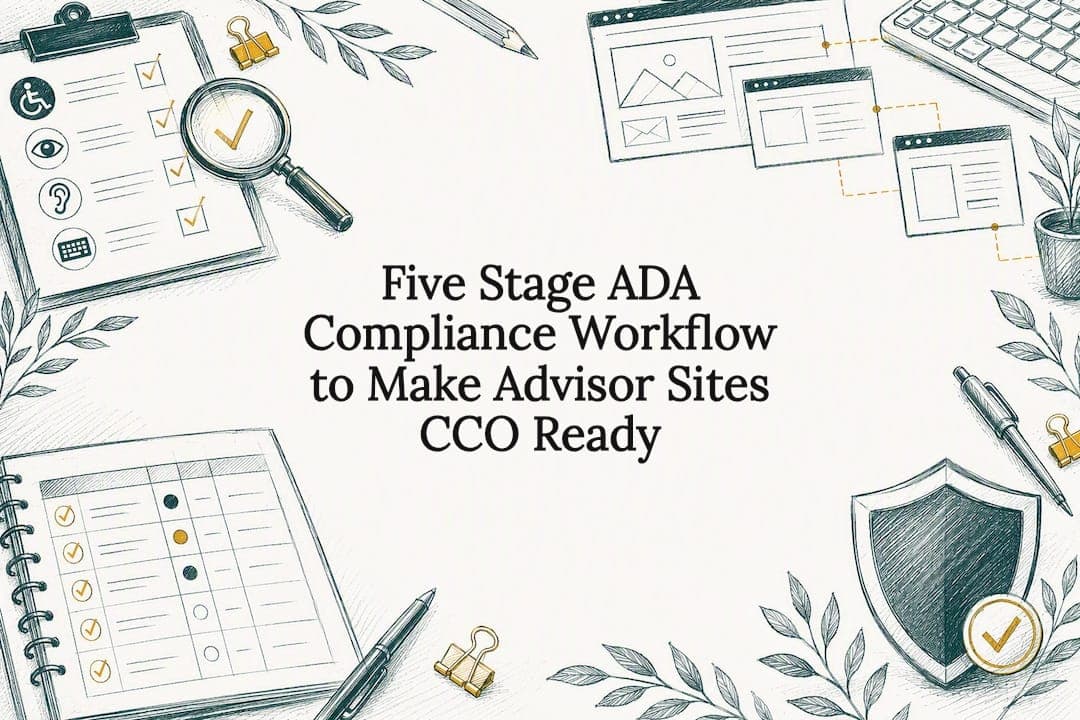 Five Stage ADA Compliance Workflow to Make Advisor Sites CCO Ready