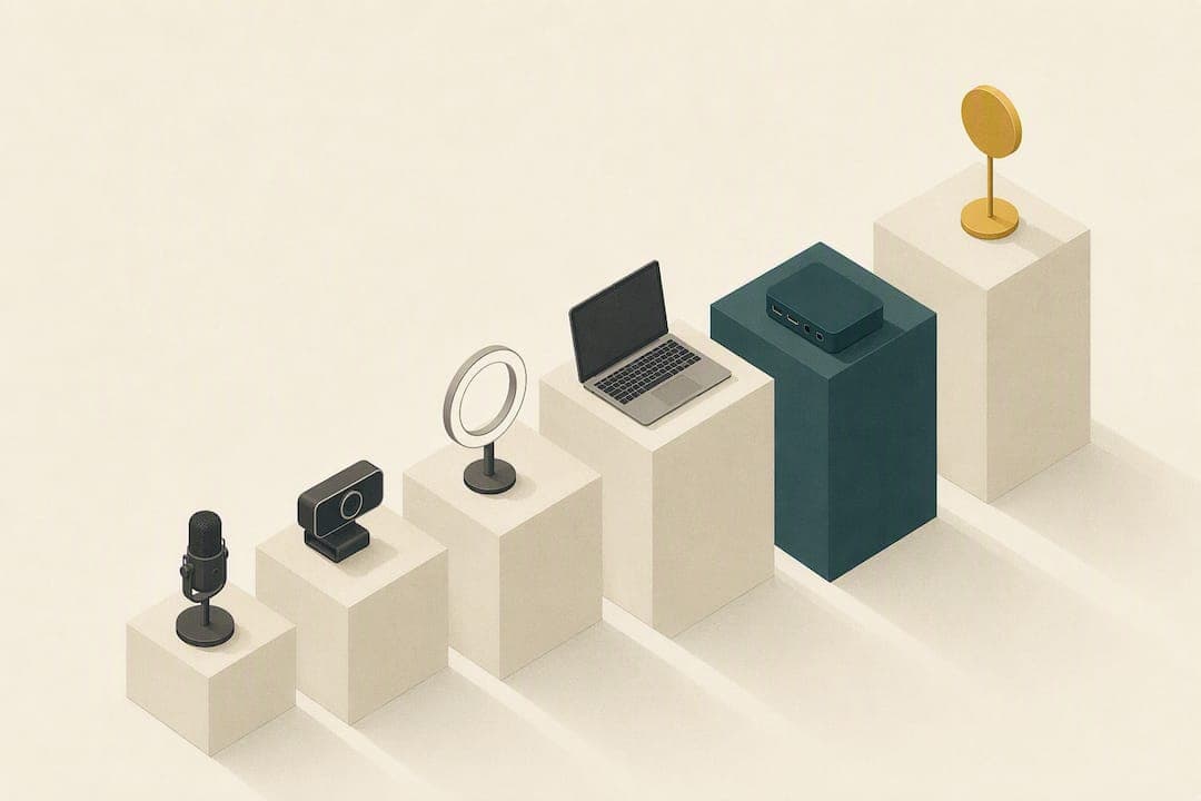 Six Item Setup: Webinar Equipment Checklist Starting at $150